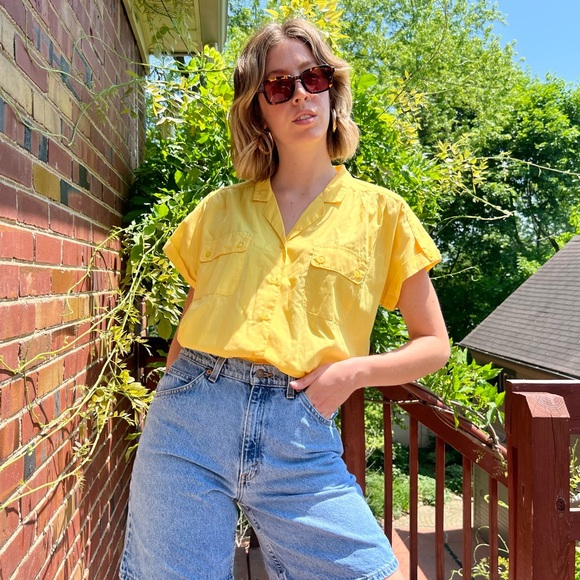 Vintage Dolman Sleeve Button Down Blouse - Picture 4 of 6